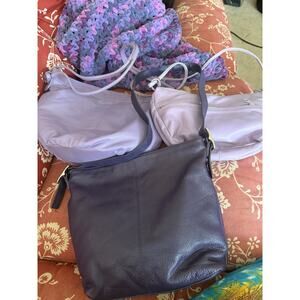 Lot of (3) 80s 90s Purple Leather Bags Purses Various Brands (5) Wallets Vnt